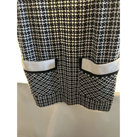 VTG Black White Mod Dress Classic 1970 Look by Pat Sandler for Raymonds S/M READ - Picture 3 of 9